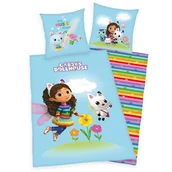 Pościel dla dzieci - Pościel 140x200 Koci domek Gabi niebieska kolorowa poszewka 70x90 H23 - miniaturka - grafika 1