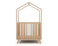 Łóżeczka i kojce - AT4 - Wysuwany kojec COMFORT drewniana chatka buk lakierowany 100 x 100 cm - miniaturka - grafika 1