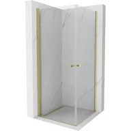 Kabiny prysznicowe - Mexen Pretoria Duo kabina prysznicowa uchylna 90x90 cm, transparent, złota - miniaturka - grafika 1