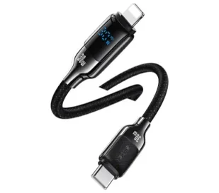 USAMS USB-C do Lightning 30W 1,2m Digital Display Zinc Alloy Fast Charging Data Cable HX Series - Kable USB - miniaturka - grafika 1