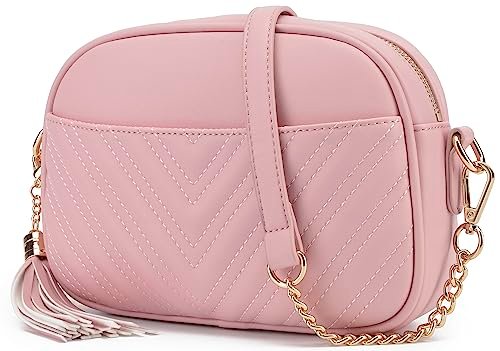 lola mae Pikowana torba crossbody, modna torebka na ramię, Bpink, Small