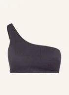 Stroje kąpielowe - Seafolly Góra Od Bikini Na Jedno Ramię Sea Dive schwarz - miniaturka - grafika 1