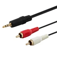 Kable - ELMAK Kabel audio CLS-15 Mini 3.5mm 2xRCA (JVC HA-SBT5W) - miniaturka - grafika 1