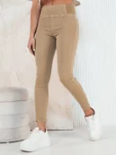 Spodnie damskie - Spodnie damskie jeansowe ALTET ciemnobeżowe Dstreet UY1922-XS - miniaturka - grafika 1