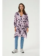 Bluzki damskie - Kaffe Tunika "Victoria" w kolorze jasnoróżowo-czarnym - miniaturka - grafika 1