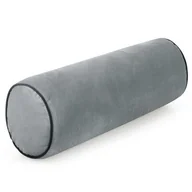 Poduszki dekoracyjne - Poduszka dekoracyjna Gaja 45 x 15 cm wałek srebrny - miniaturka - grafika 1