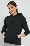 Bluzy damskie - Fila bluza damska kolor czarny z kapturem z aplikacją - miniaturka - grafika 1