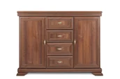 Komody - Komoda IMPERIO orzech, 128x97x46, płyta wiórowa/listwy MDF - miniaturka - grafika 1