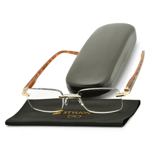 Plusy +1.00 okulary bezramkowe do czytania korekcyjne ST323AX - Okulary korekcyjne, oprawki, szkła - miniaturka - grafika 1