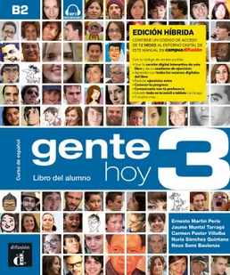 Gente hoy 3- Livre de l'élève - Éd. hybride - Pozostałe książki - miniaturka - grafika 1