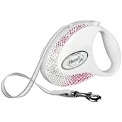 Smycze dla psów - Smycz FLEXI Glam Composition M (5 m - 25 kg) Biały - miniaturka - grafika 1