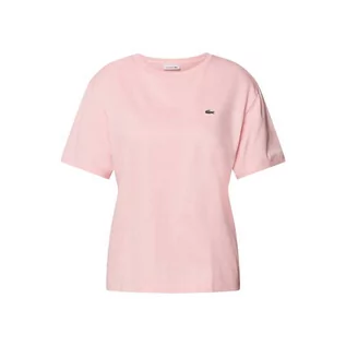 Koszulki i topy damskie - T-shirt z naszywką z logo - Lacoste - grafika 1