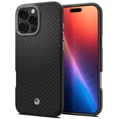 Etui i futerały do telefonów - Etui SPIGEN Enzo Aramid Mag MagSafe do Apple iPhone 16 Pro Czarno-srebrny - miniaturka - grafika 1