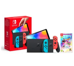 Nintendo Switch OLED Czerwono-niebieski + Just Dance 2026 Edycja Limitowana - Konsole Nintendo - miniaturka - grafika 1