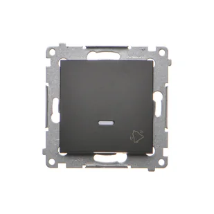 Simon Simon 54 Przycisk dzwonek z podświetleniem LED (moduł) 16AX 250V zaciski śrubowe czarny mat DD1AL.01/49 DD1AL.01/49 - Wyłączniki światła i elektryczne - miniaturka - grafika 1
