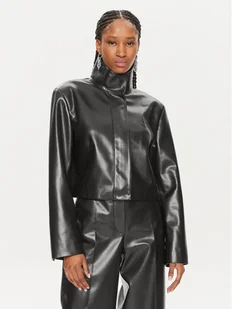 Calvin Klein Kurtka skórzana K20K207975 Czarny Regular Fit - Kurtki damskie - miniaturka - grafika 1