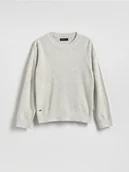 Bluzy dla chłopców - Reserved - Strukturalny sweter z bawełną - jasnoszary - miniaturka - grafika 1