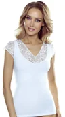 Koszulki i topy damskie - Eldar Anna koszulka bokserka koronka biała L - miniaturka - grafika 1