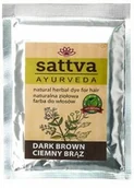 Farby do włosów i szampony koloryzujące - Henna Ciemny Brąz, Naturalna Farba do Włosów, Sattva, 10g - miniaturka - grafika 1