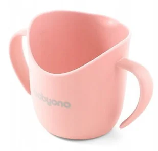 Kubek Treningowy Do Nauki Picia Ergonomiczny Flow Brzoskwiniowy Babyono - Kubki dla dzieci - miniaturka - grafika 1