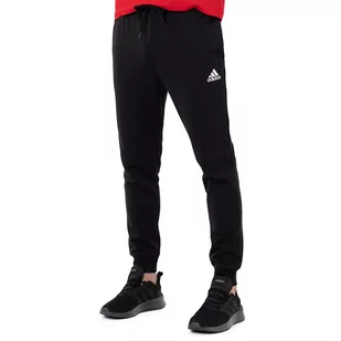 Spodnie adidas Essentials Fleece Regular Tapered HL2236 - czarne - Adidas - Spodnie sportowe męskie - miniaturka - grafika 1