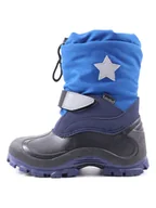 Kozaki damskie - lamino Kozaki zimowe w kolorze granatowym - miniaturka - grafika 1