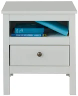 Szafki do salonu - Skandynawska biała szafka nocna z szufladą N8-C78 - miniaturka - grafika 1