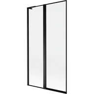 Parawany nawannowe - Mexen Mist L parawan nawannowy 2-skrzydłowy lewy 100 x 150 cm, czarna ramka, czarny - 8A9L-100-011-70-70-L - miniaturka - grafika 1