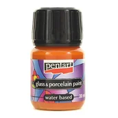 Farby i media malarskie - Farba do szkła i porcelany 30 ml - pomarańczowy - miniaturka - grafika 1