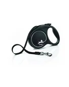 Smycze dla psów - FLEXI Smycz automatyczna Black Design M taśma 5 m kol. czarny - miniaturka - grafika 1
