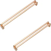 Zawiasy, okucia i inne akcesoria - Uchwyty szuflad, komody, rozstaw otworów 192 mm, złoto, 2 sztuki - miniaturka - grafika 1