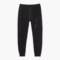 Spodnie męskie - Cropp - Jeansy jogger cargo - Czarny - miniaturka - grafika 1