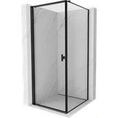 Kabiny prysznicowe - Mexen Mist-B kabina prysznicowa uchylna lewa 90 x 90 cm, czarna ramka, czarna - 8A2T-090-090-70-70-L - miniaturka - grafika 1