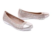 Baleriny - CAPRICE 9-22151-42 341 taupe metallic, baleriny damskie - Caprice - miniaturka - grafika 1