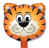 Balony i akcesoria - Balon foliowy tygrys, 31x26 cm - miniaturka - grafika 1