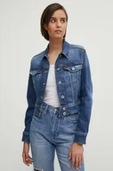 Kurtki damskie - Pepe Jeans kurtka jeansowa CROPPED JACKET damska kolor granatowy przejściowa PL402431HV3 - miniaturka - grafika 1