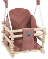 Place zabaw - HUŚTAWKA DLA DZIECI DO DOMU OGRODU POKOJU DREWNIANE MOCNE SIEDZIEKO VELVET - miniaturka - grafika 1