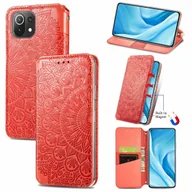 Etui i futerały do telefonów - Pokrowiec König Design kompatybilny z etui na telefon komórkowy Xiaomi Mi 11 Lite ze skóry syntetycznej - Etui na telefon komórkowy czerwone - miniaturka - grafika 1