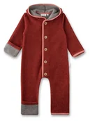Kombinezony dla dzieci - Sanetta Kidswear Kombinezon polarowy w kolorze czerwonym - miniaturka - grafika 1
