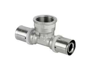 Pex Trójnik zaciskowy GW 16 mm x 1/2" - Łączniki, trójniki, kształtki - miniaturka - grafika 1