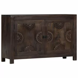 vidaXL vidaXL Szafka z rzeźbionym wzorem, 110x35x70 cm, lite drewno mango - Szafki do salonu - miniaturka - grafika 1