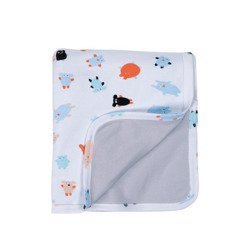 Dwustronny Koc Bawełniany Dla Niemowlaka, Doudous, Puchaci Przyjaciele Maison Petit Jour