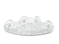 Półki łazienkowe - Wenko WENKO 20590100 półka na uniwersalny kwiaty transparentgross, tworzywo sztuczne, 25.5 x 6 x 19 cm, przezroczysty 20590100 - miniaturka - grafika 1