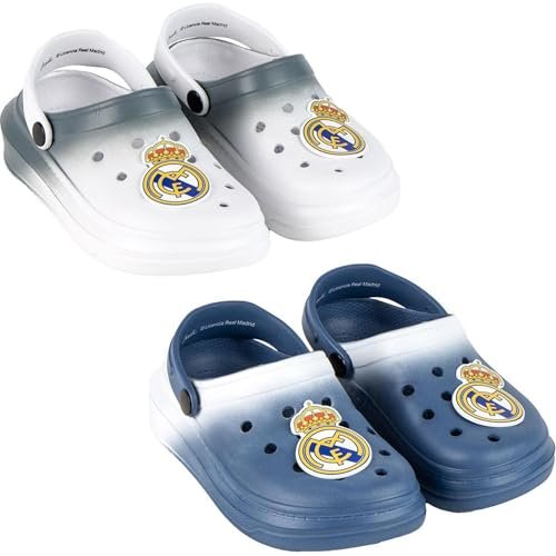 CERDÁ LIFE'S LITTLE MOMENTS Premium EVA Real Madrid Chodaki dziecięce, oficjalne lekkie i wygodne buty Antypoślizgowe sandały do wewnątrz i na zewnątrz, rozmiary dziecięce, Niebieski, 28/29 EU