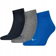 Skarpetki męskie - Skarpety Puma Quarter Plain 3 pary 938589-08 multikolor 43-46 - miniaturka - grafika 1