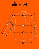 Koszule męskie - Lee WORKER SHIRT 2.0 Rust luźna pastelowa bawełniana koszula w kratę XL - miniaturka - grafika 1