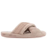 Klapki i japonki damskie - Kapcie Tommy Hilfiger Comfy Home Slippers With Straps FW0FW06587-AE9 - beżowe - miniaturka - grafika 1