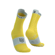 Skarpetki sportowe męskie - COMPRESSPORT Skarpetki do biegania trailowe PRORACING SOCKS V4 TRAIL maize/dawn blue - miniaturka - grafika 1