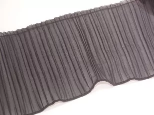 Import Taśma elastyczna plisowana żorżeta 8 cm ( 1 mb ) 6A6C-51427 - Pasmanteria - miniaturka - grafika 1