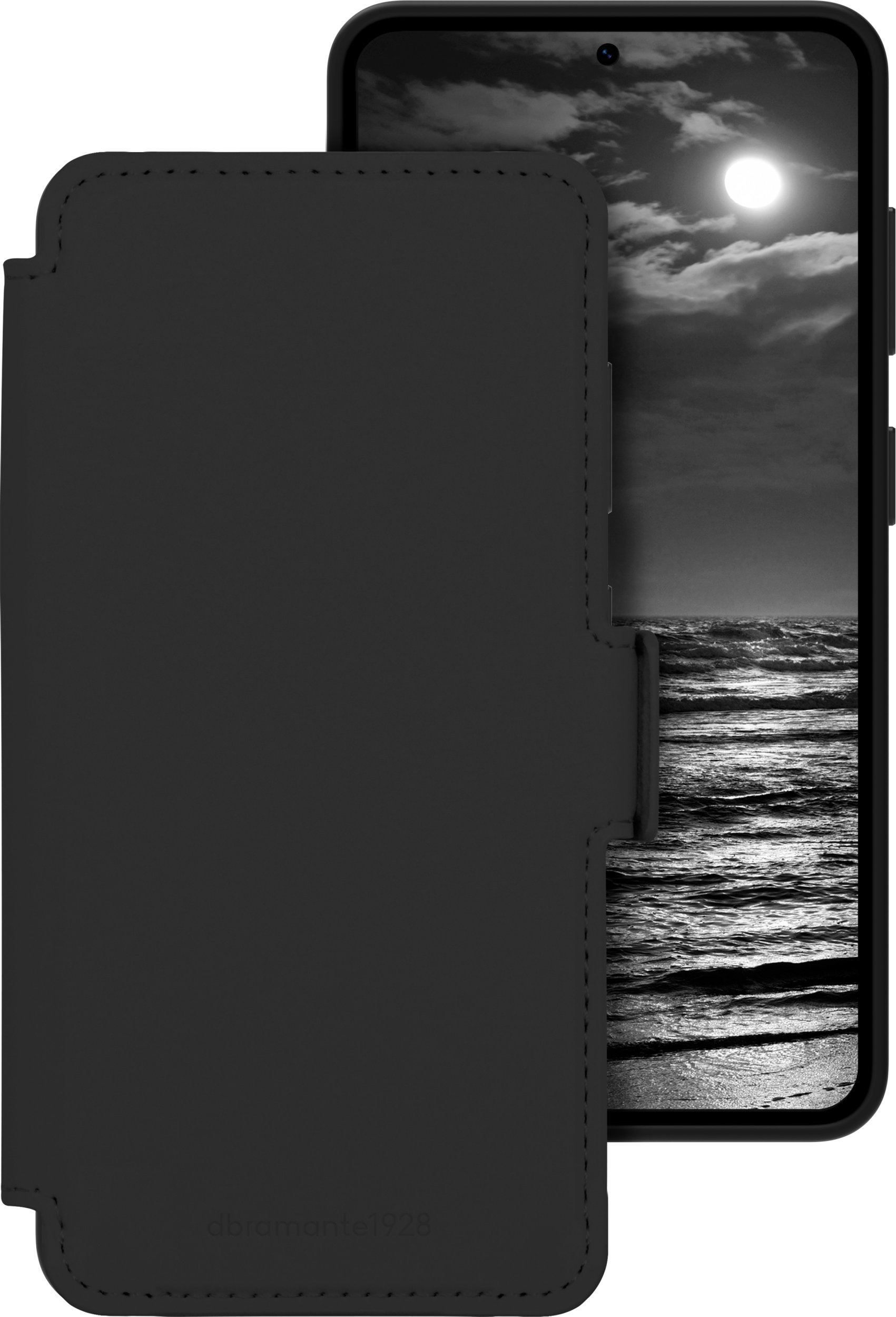 D Bramante dbramante1928 Lynge - Etui z klapką do telefonu komórkowego - Kompatybilność z MagSafe - Icon - Midnight - do Samsung Galaxy S26 LMSSICBL5774